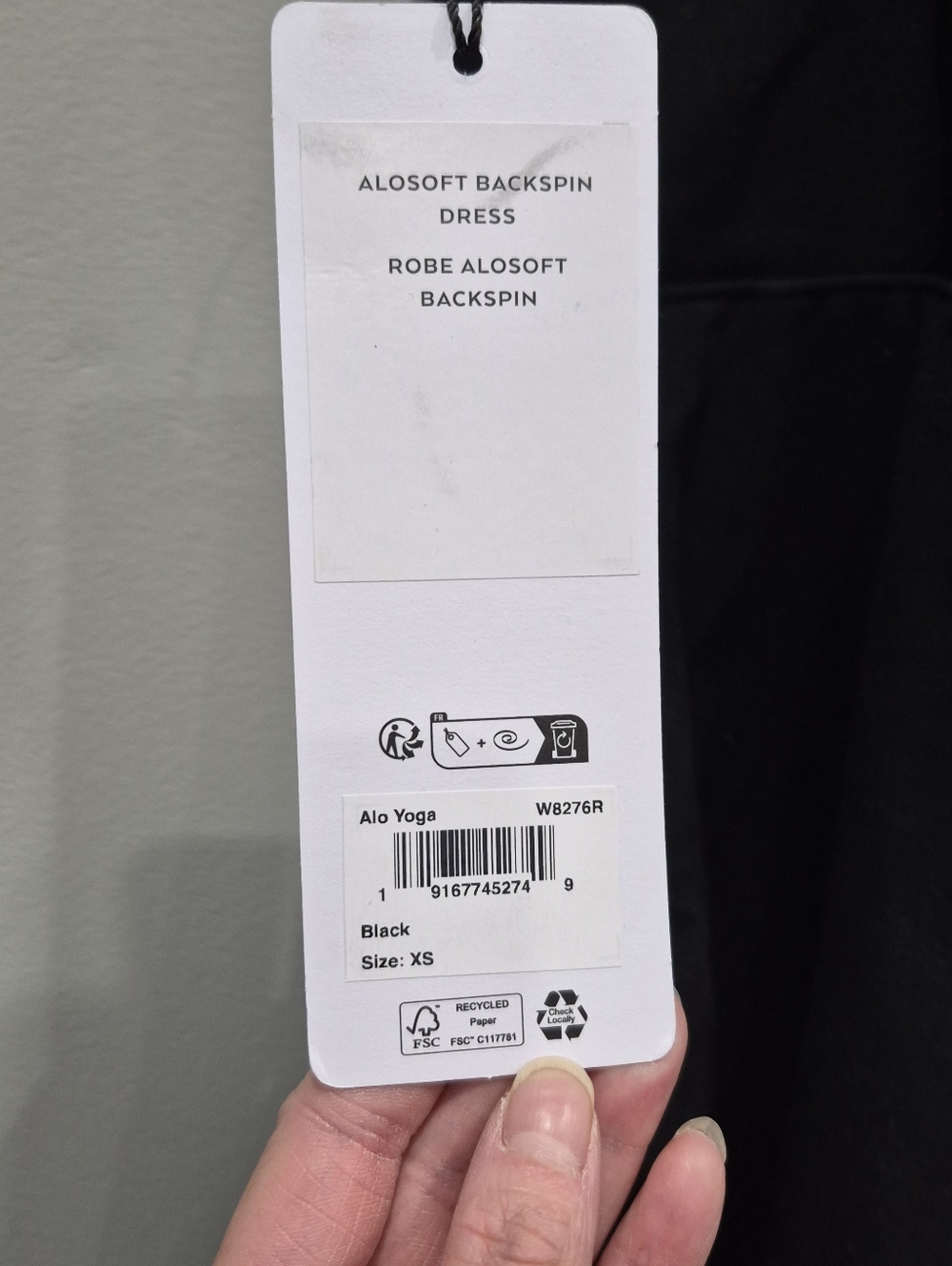Alo Yoga Alosoft Backspin Dress Black - Picture 8 of 8